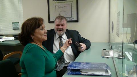 Ronald and Myriam Norman at Coral Gables Courthouse on August 25th, 2011 