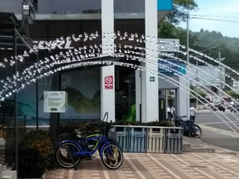 Water Fountain at Jaco Walk Open Air Shopping Center in Jaco, Costa Rica