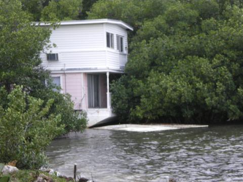 A Photo of a Parked House Boat in Key West 10-18-2009