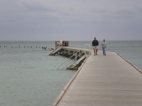 A Look down the Pier Toward the Gulf of Mexico 10-18-2009