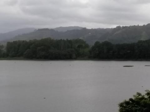 View of the lake from the Restaurante La Casona Del Cafetal  