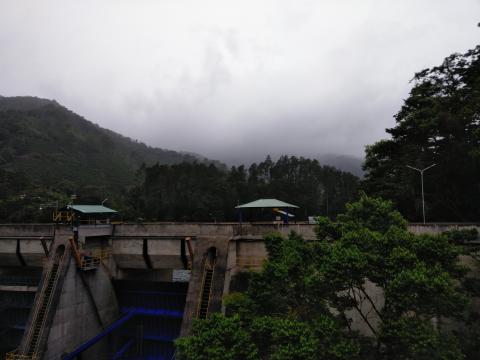 Looking at the Cashi Damn, Cashi, Costa Rica From the Road Bridge