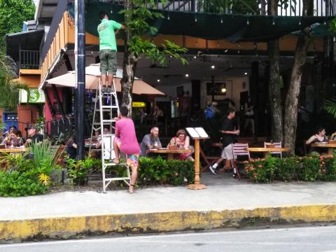 Stores Along the Main Street in Manuel Antonio Beach, Costa Rica