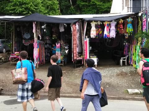 Stores Along the Main Street in Manuel Antonio Beach, Costa Rica