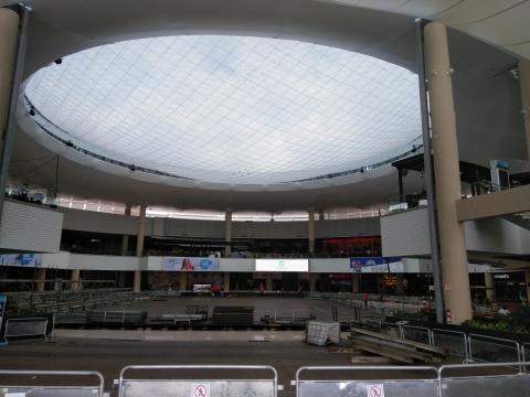 Mall Oxigeno Food Court and Stage Area.  We are standing in the another entrance looking at the Food Court and the stage.