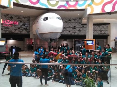 Mall Oxigeno Kids Area where the plane is located.  At the time I had taken this photo there were a group of kids from school taking group photos.