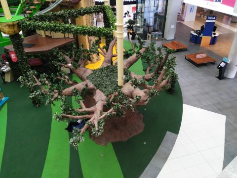 Mall Oxigeno 3rd Floor Rock Climb and Swings Resting Area Tree