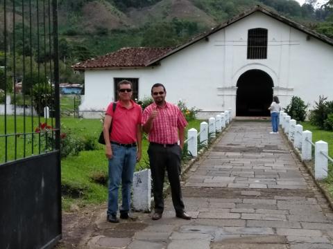 Orosi Church, Cartago, Costa Rica with Jorge Quiros and Josue Calderon Munoz and Myriam Norman