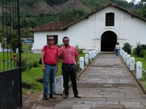 Orosi Church, Cartago, Costa Rica with Jorge Quiros and Josue Calderon Munoz and Myriam Norman