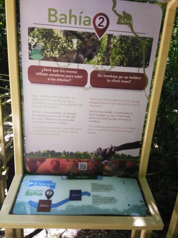 Information Board On Pathway at the Parque Nacional Manuel Antonio Park Costa Rica