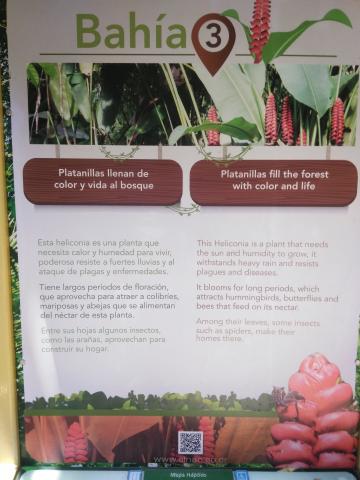 Information Board On Pathway at the Parque Nacional Manuel Antonio Park Costa Rica