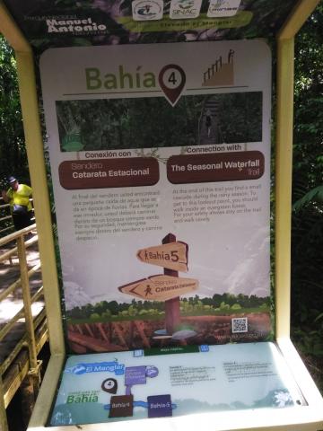 Information Board On Pathway at the Parque Nacional Manuel Antonio Park Costa Rica