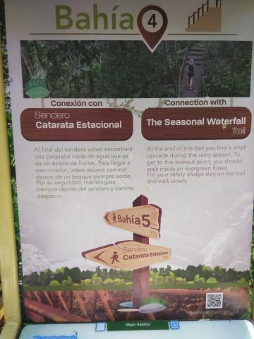 Information Board On Pathway at the Parque Nacional Manuel Antonio Park Costa Rica