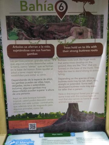 Information Board On Pathway at the Parque Nacional Manuel Antonio Park Costa Rica