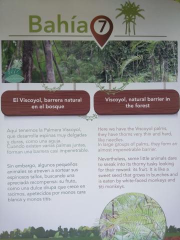 Information Board On Pathway at the Parque Nacional Manuel Antonio Park Costa Rica