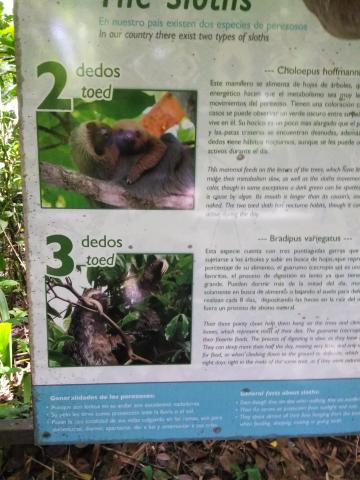 Information Board On Pathway at the Parque Nacional Manuel Antonio Park Costa Rica