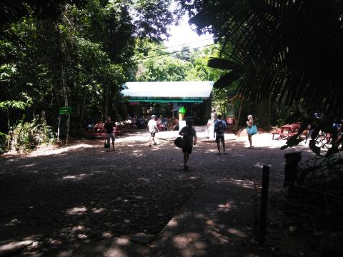 Small Store on the Pathway through the Jungle at Parque Nacional Manuel Antonio Park Costa Rica