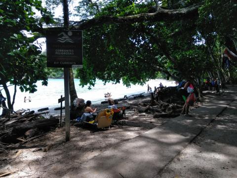 Pacific Ocean Beach Area Located at Parque Nacional Manuel Antonio Park Costa Rica