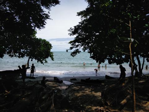 Pacific Ocean Beach Area Located at Parque Nacional Manuel Antonio Park Costa Rica