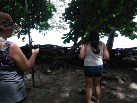 Pacific Ocean Beach Picnic Area With Wild Monkeys Located at Parque Nacional Manuel Antonio Park Costa Rica