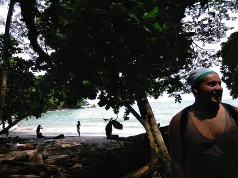 Pacific Ocean Beach Area Located at Parque Nacional Manuel Antonio Park Costa Rica