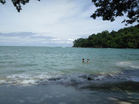 Pacific Ocean Beach Area Located at Parque Nacional Manuel Antonio Park Costa Rica