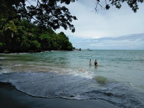 Pacific Ocean Beach Area Located at Parque Nacional Manuel Antonio Park Costa Rica