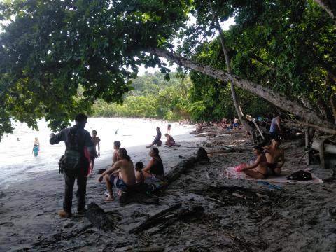 Pacific Ocean Beach Area Located at Parque Nacional Manuel Antonio Park Costa Rica