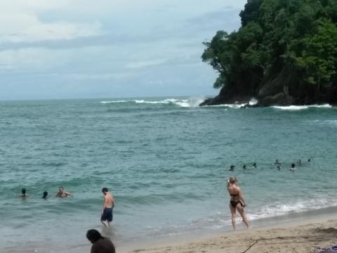 Pacific Ocean Beach Area Located at Parque Nacional Manuel Antonio Park Costa Rica