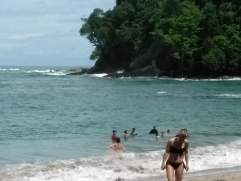 Pacific Ocean Beach Area Located at Parque Nacional Manuel Antonio Park Costa Rica