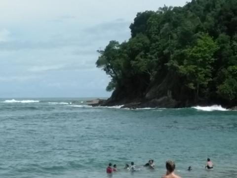 Pacific Ocean Beach Area Located at Parque Nacional Manuel Antonio Park Costa Rica