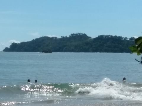 Beach on the Return Path to the Entrance to the Parque Nacional Manuel Antonio Park in Costa Rica