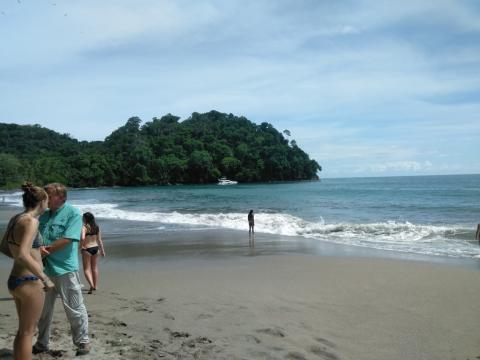 Pacific Ocean Beach Area Located at Parque Nacional Manuel Antonio Park Costa Rica