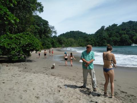 Pacific Ocean Beach Area Located at Parque Nacional Manuel Antonio Park Costa Rica