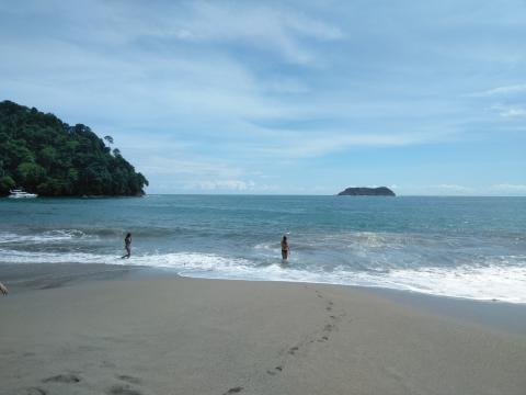 Pacific Ocean Beach Area Located at Parque Nacional Manuel Antonio Park Costa Rica