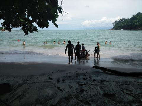 Pacific Ocean Beach Area Located at Parque Nacional Manuel Antonio Park Costa Rica