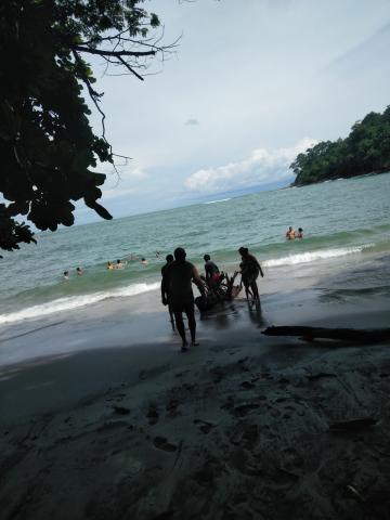 Pacific Ocean Beach Area Located at Parque Nacional Manuel Antonio Park Costa Rica