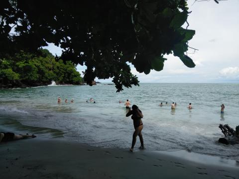 Pacific Ocean Beach Area Located at Parque Nacional Manuel Antonio Park Costa Rica