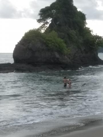 Pacific Ocean Beach Area Located at Parque Nacional Manuel Antonio Park Costa Rica