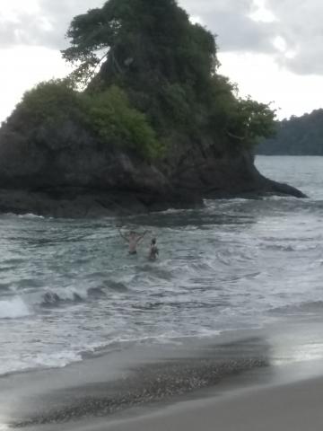 Pacific Ocean Beach Area Located at Parque Nacional Manuel Antonio Park Costa Rica