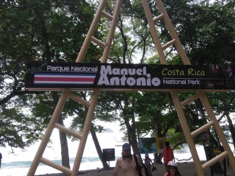 Information Board On Pathway at the Parque Nacional Manuel Antonio Park Costa Rica