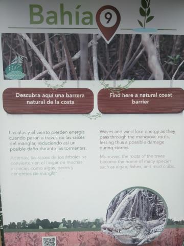 Information Board On Pathway at the Parque Nacional Manuel Antonio Park Costa Rica