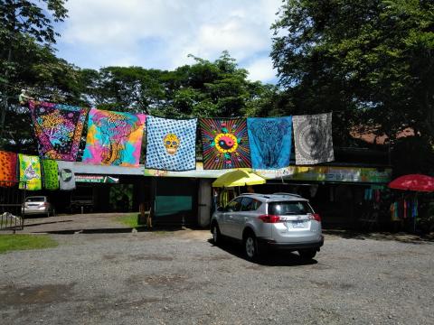 Tourist Shops at the Tarcoles River Bridge at the Tarcoles River in Costa Rica