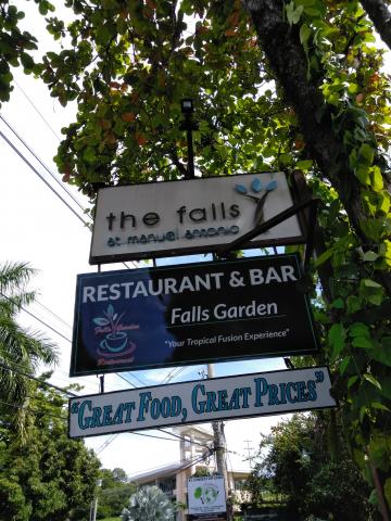 The Falls At Manuel Antonio, Costa Rica Sign