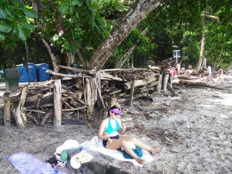 Marilyn Soto on the Pacific Ocean Beach Area Located at Parque Nacional Manuel Antonio Park Costa Rica